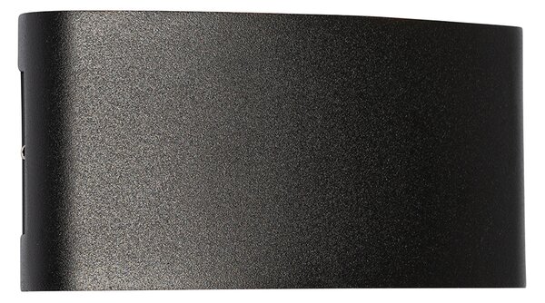 Lampa ścienna zewnętrzna czarna w tym LED 6-świateł IP54 - Silly