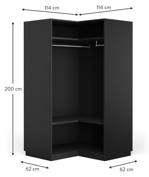 Narożna szafa modułowa Simone, 115 cm