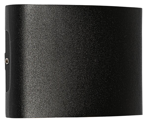 Lampa ścienna zewnętrzna czarna z LED 4-światła IP54 - Silly