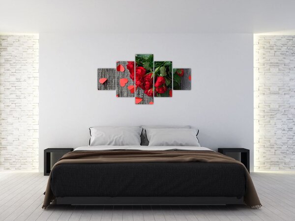 Obraz - bukiet róż (125x70 cm)