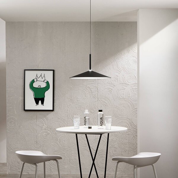 Luce Ambiente Design Lampa wisząca Khan, czarny, salon / jadalnia, metal, nowoczesny