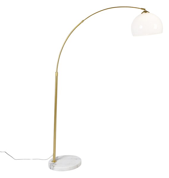 Inteligentna lampa łukowa mosiężna z białym kloszem włącznie z Wi-Fi A60 - Arc Basic