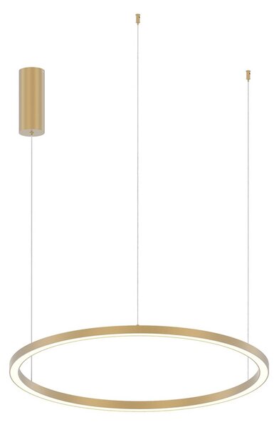 Luce Ambiente Design Lampa wisząca Hoop, mosiężny / złoty, salon / jadalnia, aluminium, nowoczesny