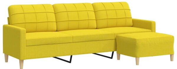 Sofa 3-osobowa, jasnoÅ¼Ã³Åta, 210 cm, tapicerowana tkaninÄ