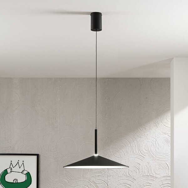 Luce Ambiente Design Lampa wisząca Khan, czarny, salon / jadalnia, metal, nowoczesny