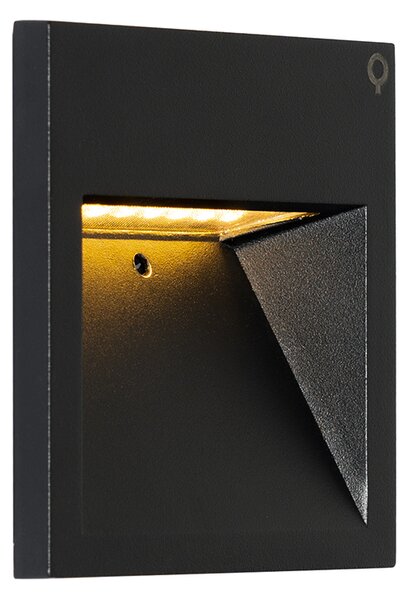 Nowoczesna lampa ścienna czarna z wbudowanym LED - Gem 2