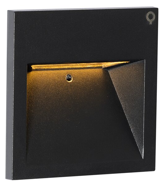 Nowoczesna lampa ścienna czarna z wbudowanym LED - Gem 2