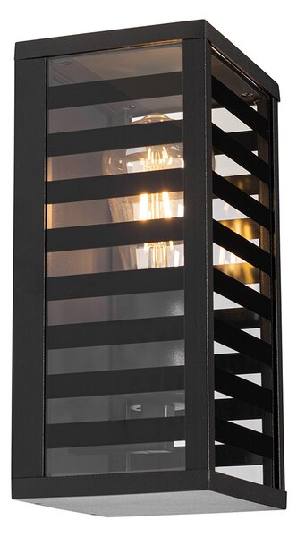 Nowoczesna lampa ścienna zewnętrzna czarna 26 cm IP44 - Reims