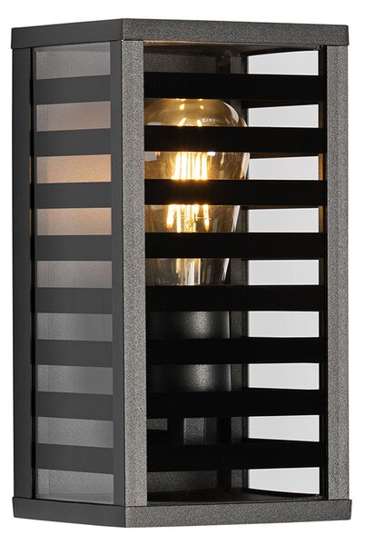 Nowoczesna lampa ścienna zewnętrzna czarna 26 cm IP44 - Reims