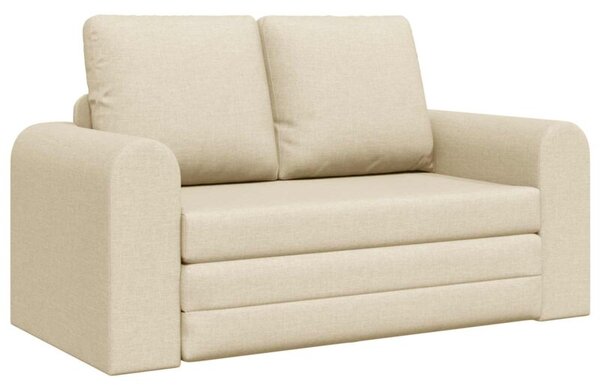 Sofa bed kremowy 148 x 71 x 83 cm tkanina