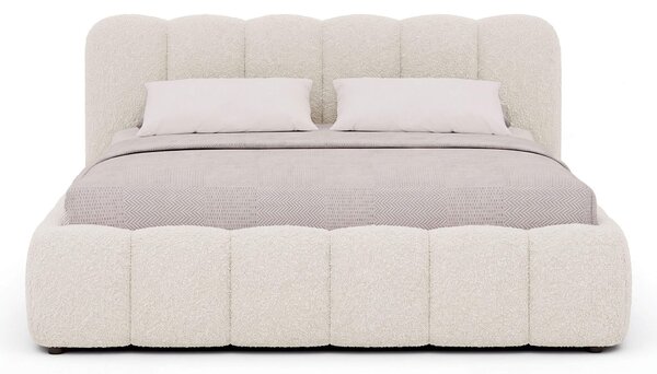 MebleMWM Łóżko tapicerowane z pojemnikiem 5427G | 140x200 | Boucle | Beż #6