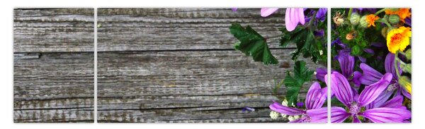 Obraz - kwiaty polne (170x50 cm)