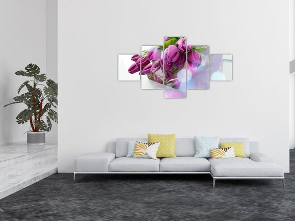 Obraz - bukiet tulipanów (125x70 cm)