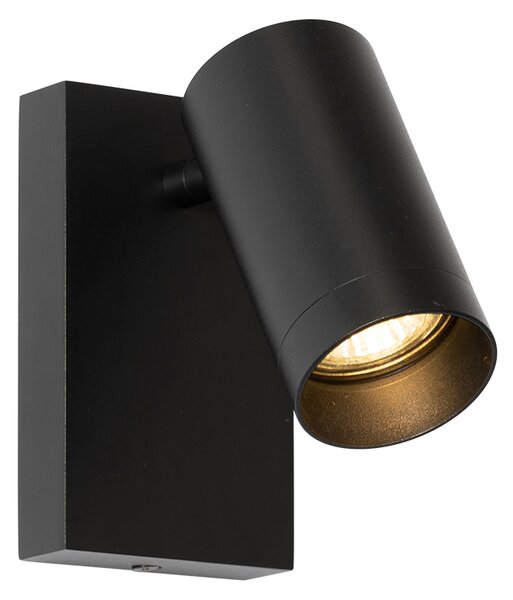 Nowoczesna lampa ścienna czarna regulowana z przełącznikiem - Jeana Luxe