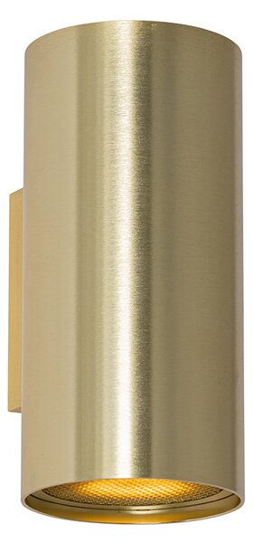 Designerska lampa ścienna złota okrągła 2-światłowa - Sab Honey
