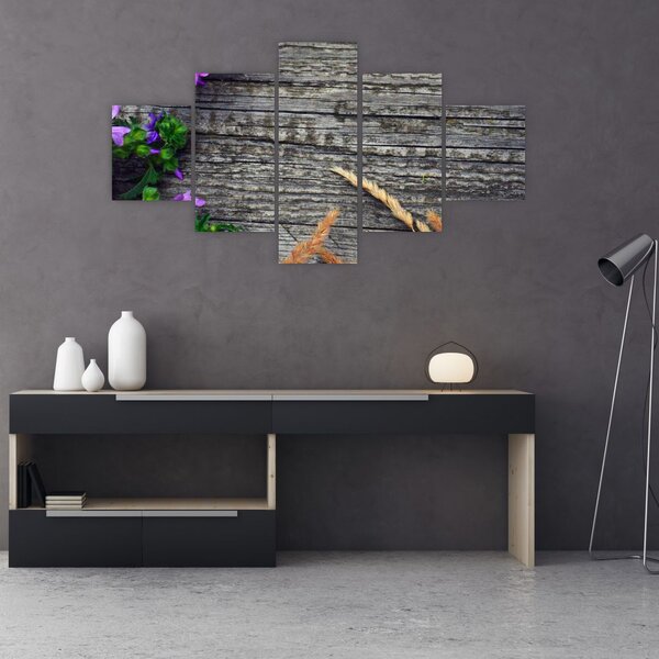 Obraz - kwiaty polne (125x70 cm)
