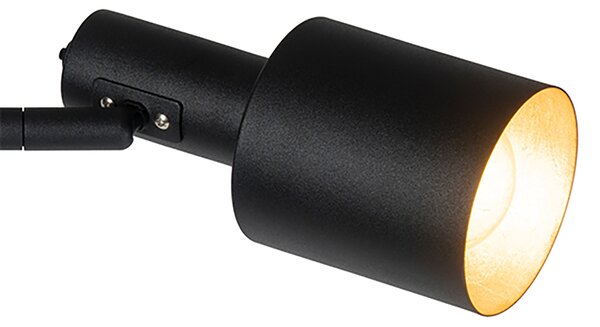 Inteligentna lampa stojąca czarna w komplecie z 2 żarówkami Wi-Fi A60 - Stijn