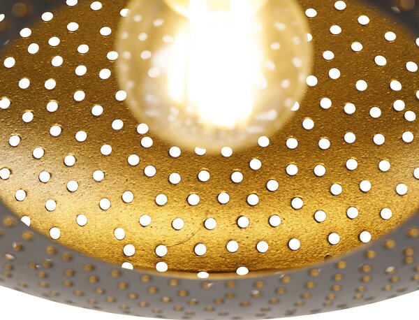 Inteligentna lampa sufitowa czarna ze złotem 25 cm w tym WiFi P45 - Radiance