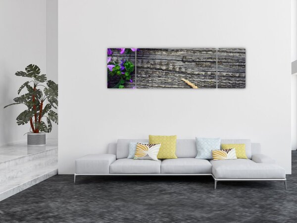 Obraz - kwiaty polne (170x50 cm)