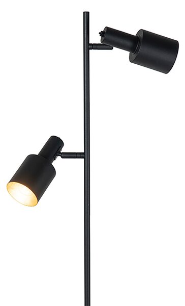 Inteligentna lampa stojąca czarna w komplecie z 2 żarówkami Wi-Fi A60 - Stijn