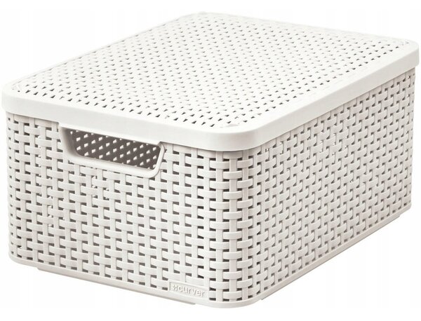 Kremowy plastikowy pojemnik z pokrywką 29x39x19 cm Style – Curver