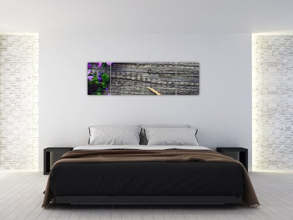 Obraz - kwiaty polne (170x50 cm)