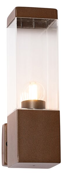 Nowoczesna lampa ścienna zewnętrzna rdzawo-brązowa IP44 - Malios