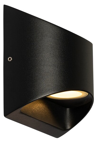 Nowoczesna lampa ścienna zewnętrzna czarna z LED 2-światła IP54 - Mal