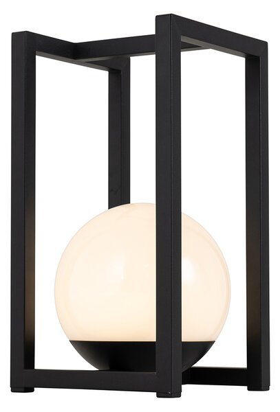 Lampa stołowa zewnętrzna czarna w komplecie z LED z dotykowym ładowaniem - Nowi