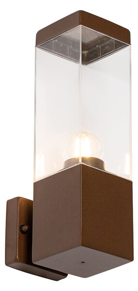 Nowoczesna lampa ścienna zewnętrzna rdzawo-brązowa IP44 - Malios