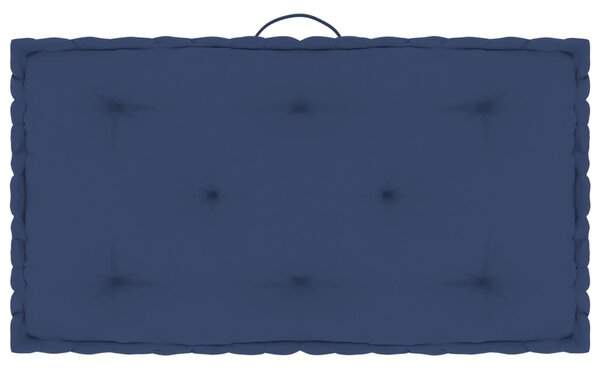 Poduszka na podłogę lub paletę, granatowa, 73x40x7 cm, bawełna