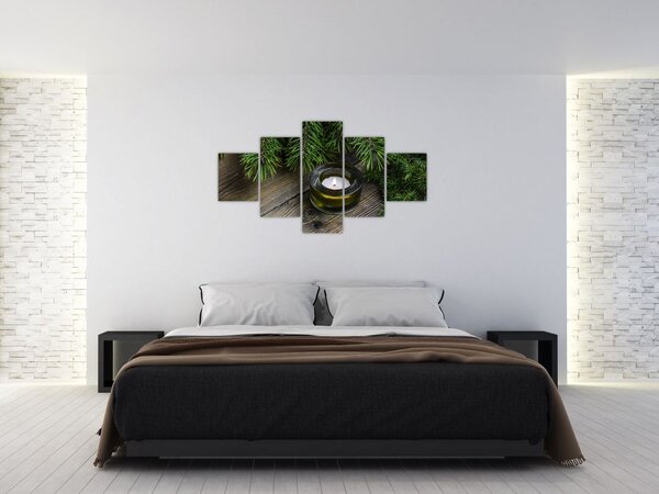 Obraz - świeca bożonarodzeniowa (125x70 cm)