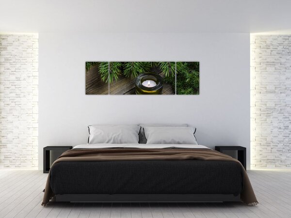 Obraz - świeca bożonarodzeniowa (170x50 cm)