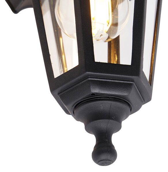 Inteligentna zewnętrzna lampa ścienna czarna IP44 z WiFi ST64 - New Haven
