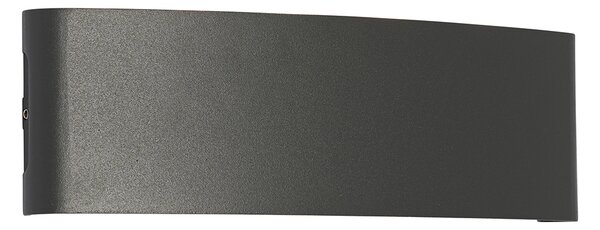 Lampa ścienna zewnętrzna ciemnoszara z LED 10-punktowym IP54 - Silly