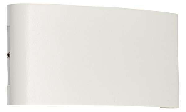 Lampa ścienna zewnętrzna biała z wbudowanym LED 6-światłowa IP54 - Silly