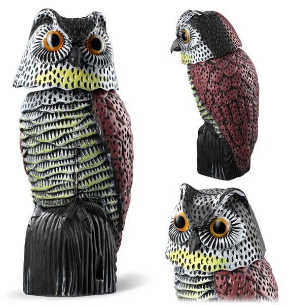 Figurka sowy z ruchomą głową 37 x 17 cm