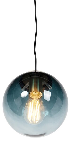 Inteligentna lampa wisząca mosiężna z oceaniczno-niebieskim szkłem 20 cm z WiFi ST64 - Pallon