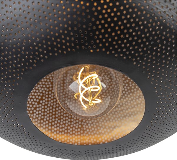 Inteligentna lampa sufitowa czarna i złota 40 cm w komplecie z Wi-Fi G95 - Radiance