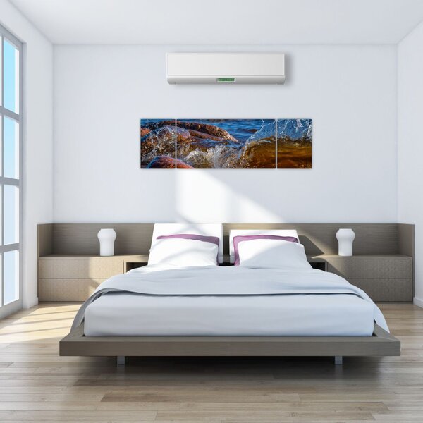 Szczegółowy obraz - woda między kamieniami (170x50 cm)