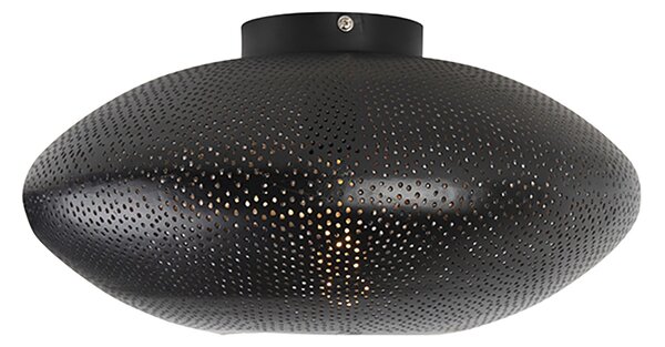 Inteligentna lampa sufitowa czarna i złota 40 cm w komplecie z Wi-Fi G95 - Radiance