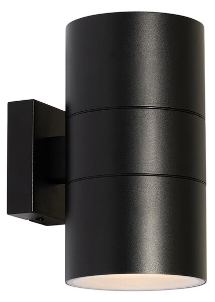 Nowoczesna lampa ścienna zewnętrzna czarna 2-światłowa AR111 IP44 - Duo