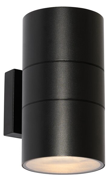 Nowoczesna lampa ścienna zewnętrzna czarna 2-światłowa AR111 IP44 - Duo