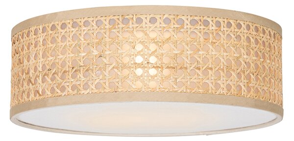 Orientalna lampa sufitowa z rattanu 30 cm - Tromma