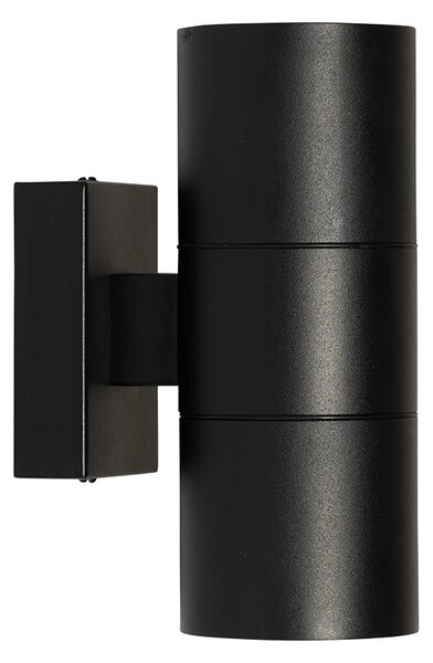 Nowoczesna lampa ścienna zewnętrzna czarna 2-światłowa AR70 IP44 - Duo