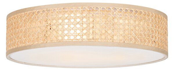 Orientalna lampa sufitowa z rattanu 40 cm 3-światła - Tromma