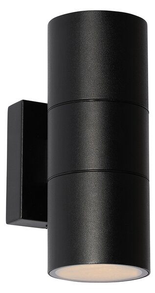 Nowoczesna lampa ścienna zewnętrzna czarna 2-światłowa AR70 IP44 - Duo
