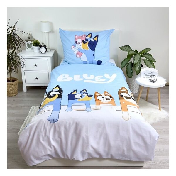 Bawełniana dziecięca pościel jednoosobowa 140x200 cm Bluey – Jerry Fabrics