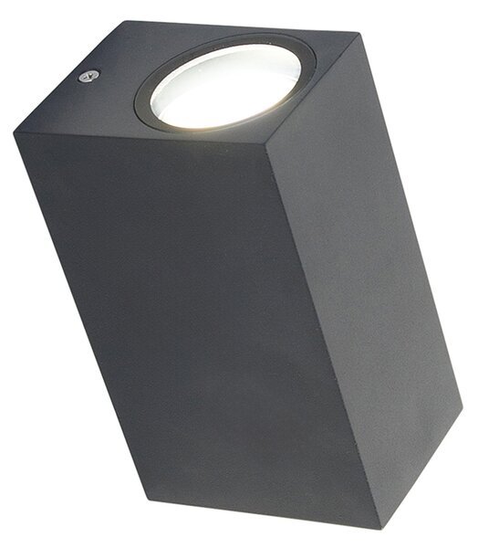 Inteligentna lampa ścienna ciemnoszara IP44 z 2 żarówkami WiFi GU10 - Baleno