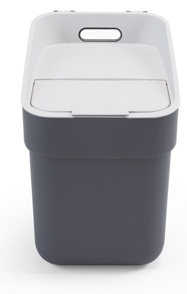Ciemnoszary kosz na śmieci do segregacji odpadów z plastiku z recyklingu 20 l Ready To Collect – Curver